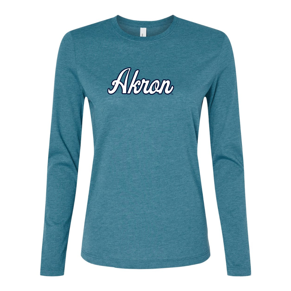 BELLA CANVAS Women’s Akron Zips Jersey Long Sleeve Tee