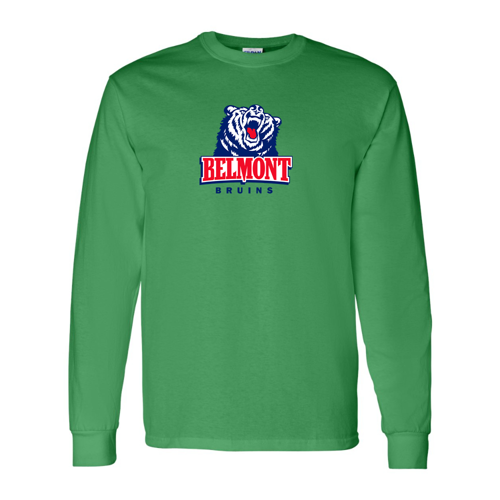 Men's Belmont Bruins Gildan Heavy Cotton Long Sleeve T-Shirt