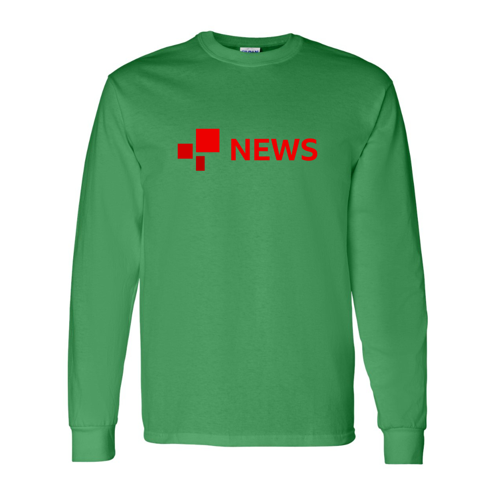 Men's BBC News Gildan Heavy Cotton Long Sleeve T-Shirt