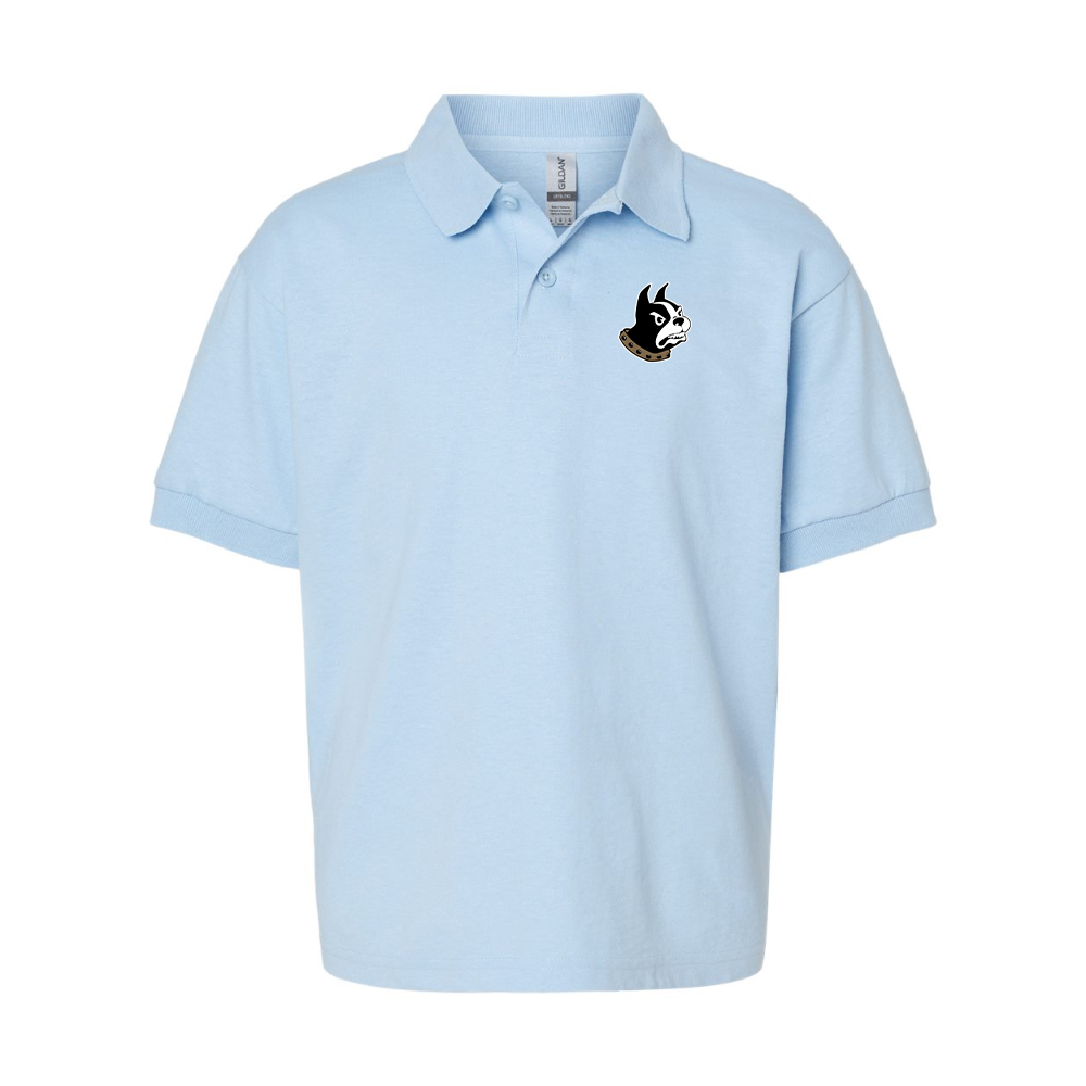 Youth Woffrd Terriers Gildan Dry Blend Jersey Polo