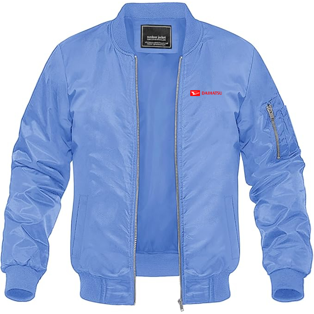 Men's Daihatsu Logo Lightweight Bomber Jacket Windbreaker Softshell Varsity Jacket Coat