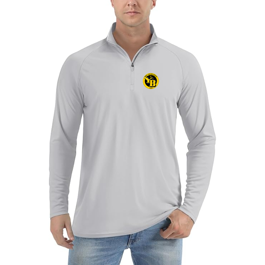 Men's Young Boys Soccer Lightweight Quarter-Zip Athletic Shirt Long Sleeve Performance Wear