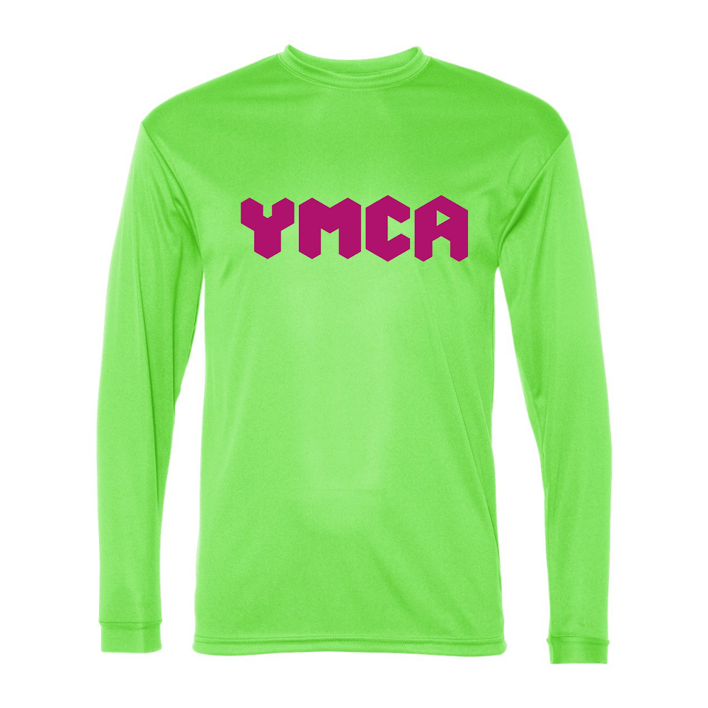 Men's YMCA Mauve Performance Long Sleeve T-Shirt