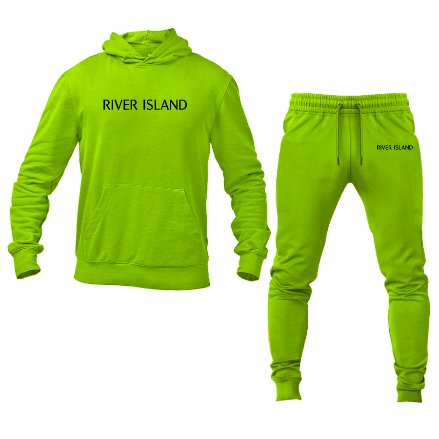 Men's River Island Logo Hoodie Joggers Set