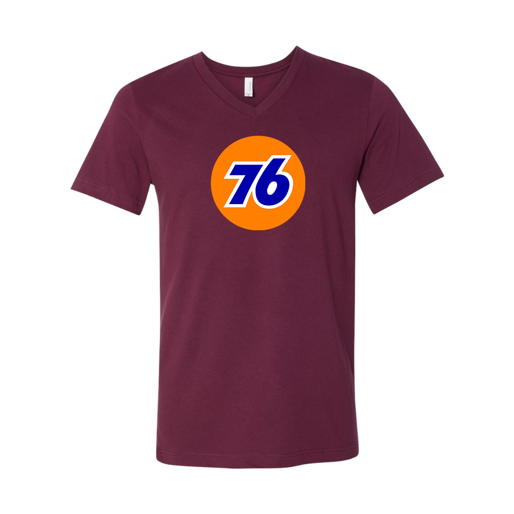 76 Gas Station BELLA CANVAS - Jersey V-Neck T-Shirt