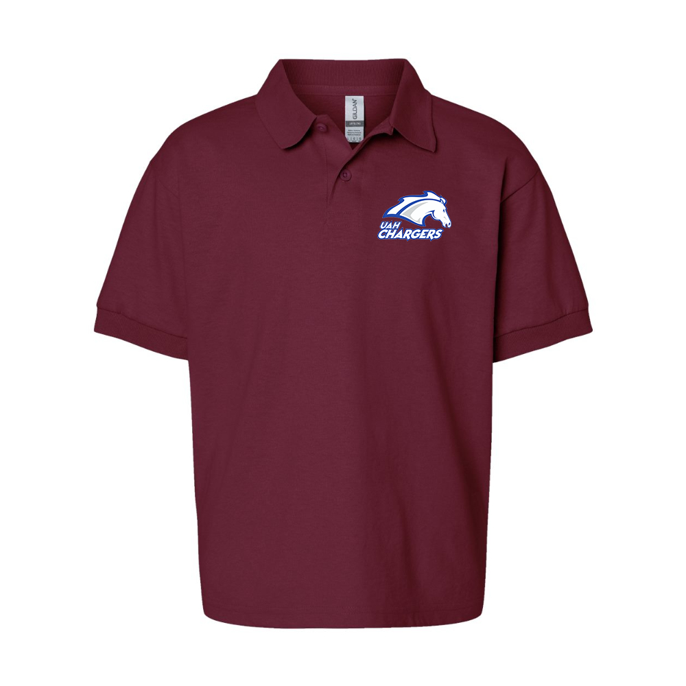 Youth Alabama Huntsville Chargers Gildan Dry Blend Jersey Polo