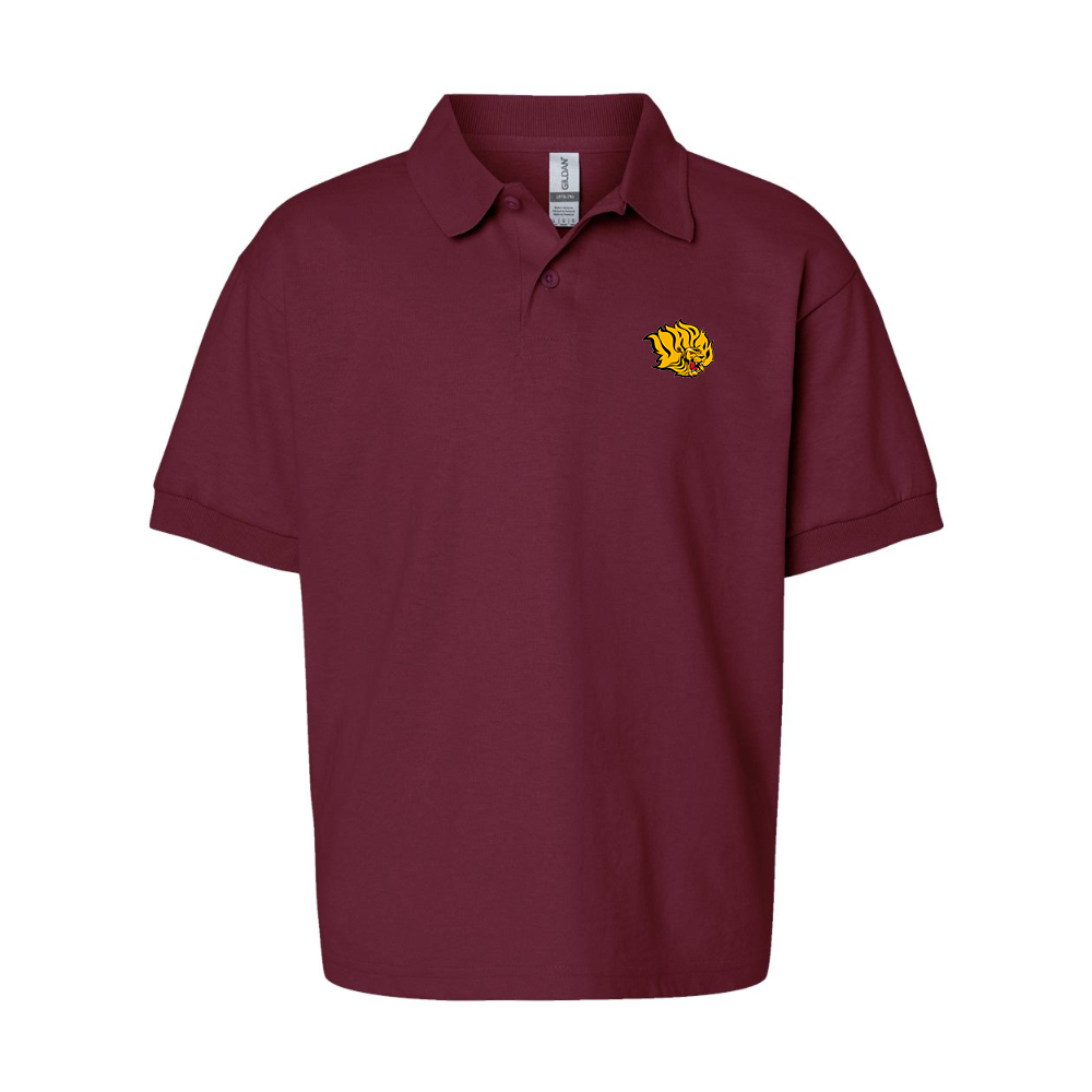 Youth Arkansas PB Golden Lions Gildan Dry Blend Jersey Polo