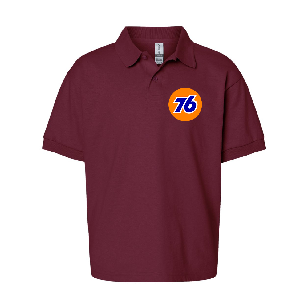 Youth 76 Gas Station Gildan Dry Blend Jersey Polo