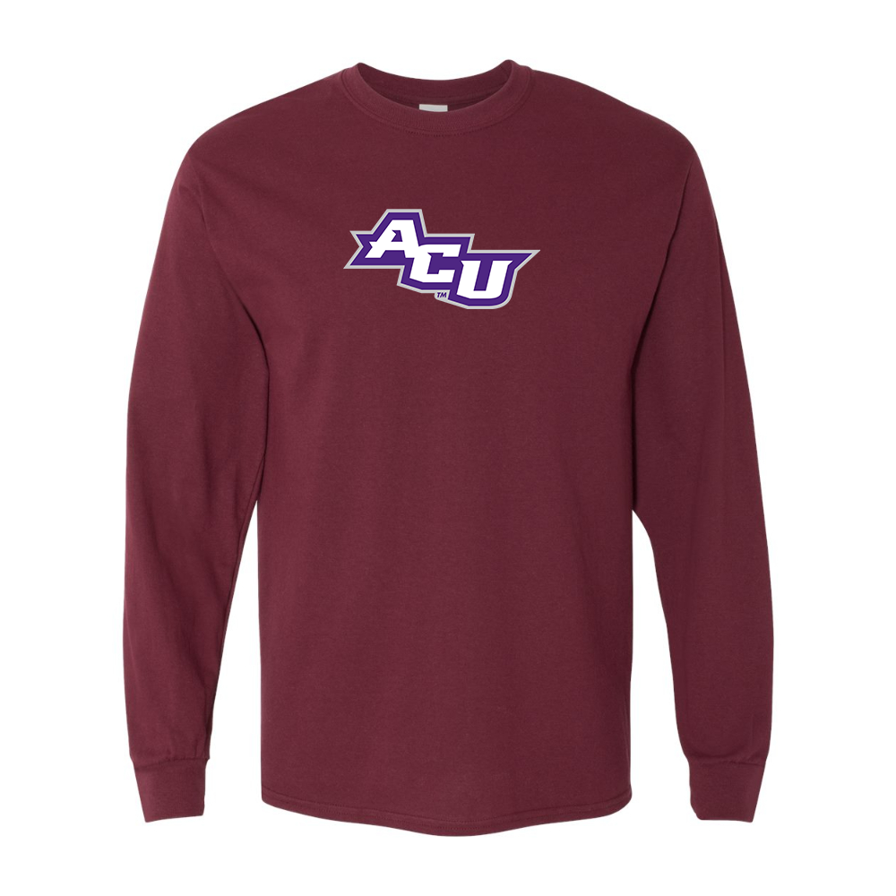 Men's Abilene Christian Wildcats Gildan Heavy Cotton Long Sleeve T-Shirt