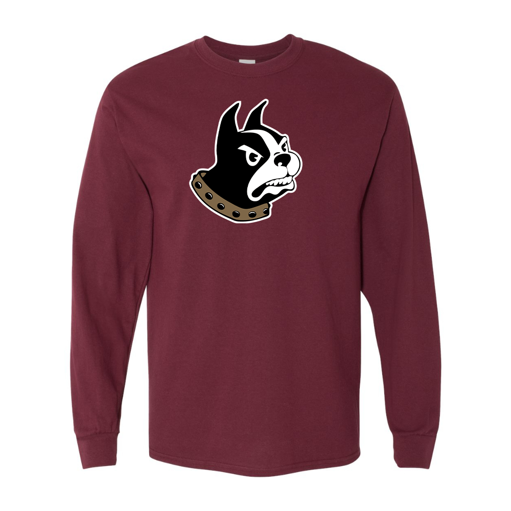 Men's Woffrd Terriers Gildan Heavy Cotton Long Sleeve T-Shirt