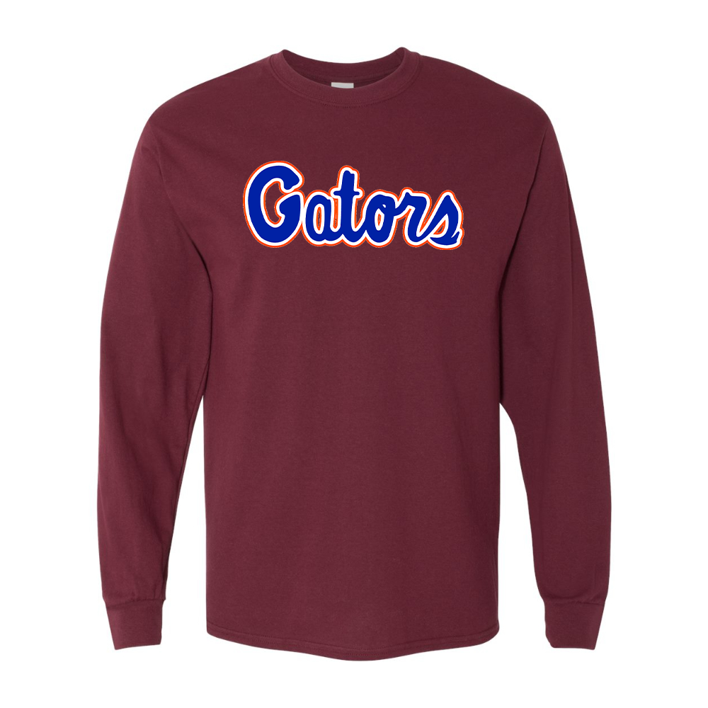 Men's Florida Gators Script Gildan Heavy Cotton Long Sleeve T-Shirt