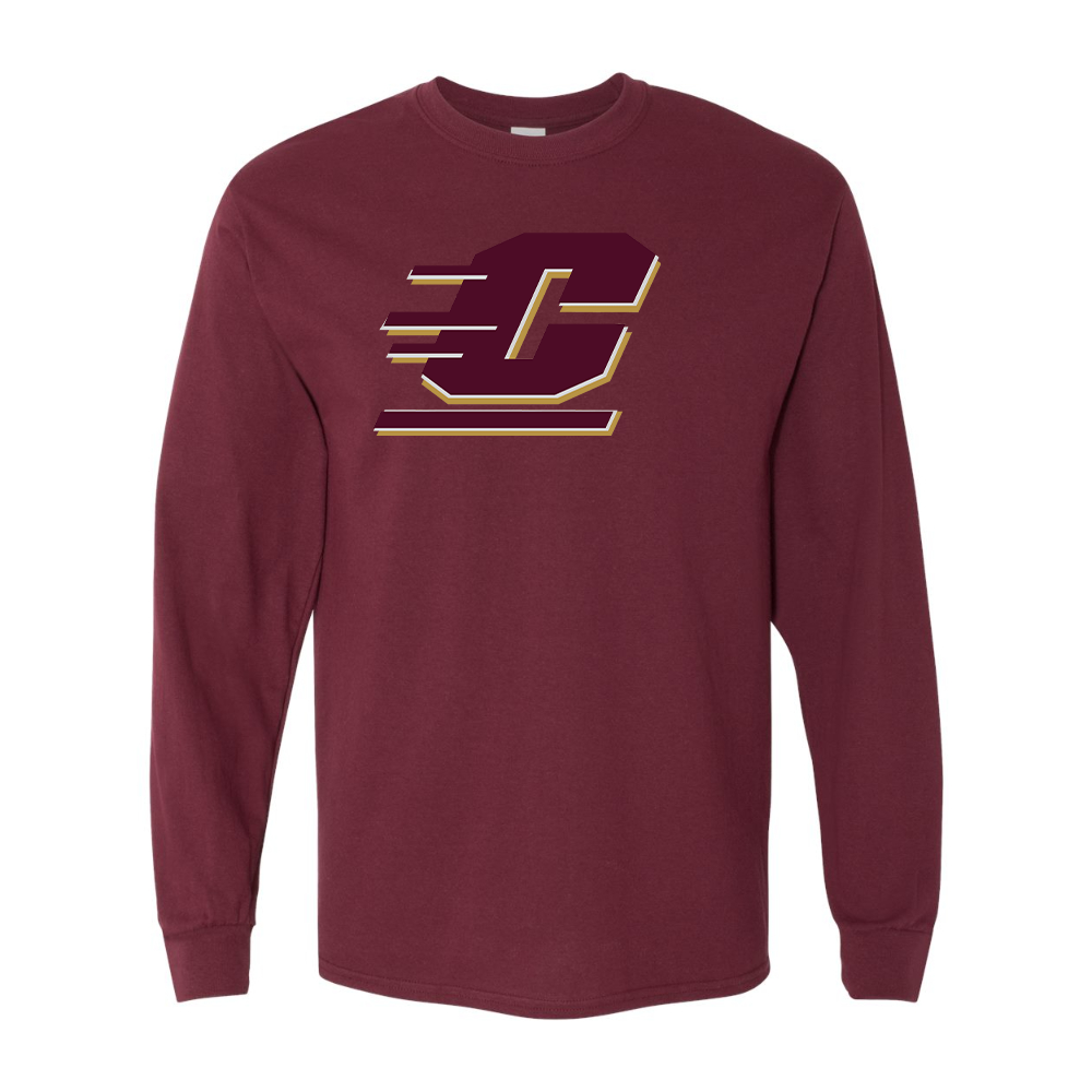 Men's Central Michigan Chippewas Gildan Heavy Cotton Long Sleeve T-Shirt