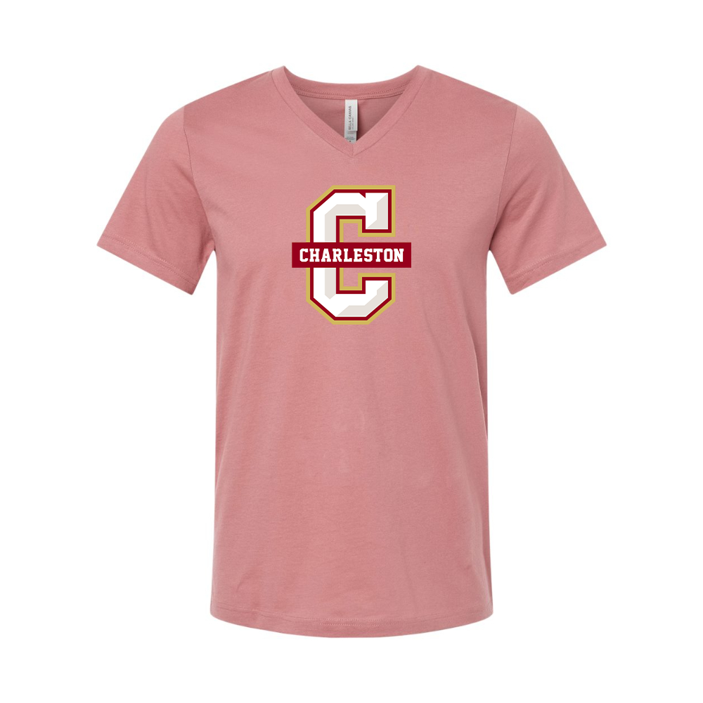 Charleston Cougars BELLA CANVAS - Jersey V-Neck T-Shirt
