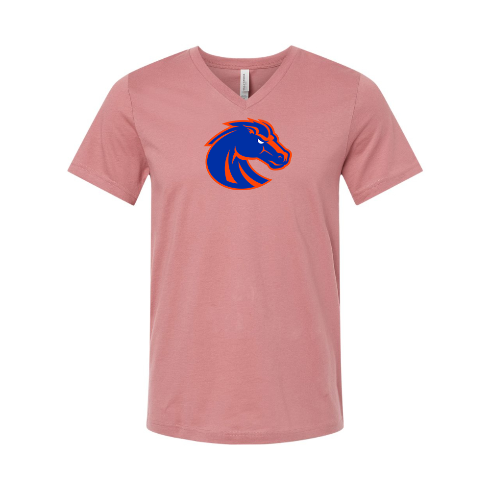 Boise State Broncos BELLA CANVAS - Jersey V-Neck T-Shirt