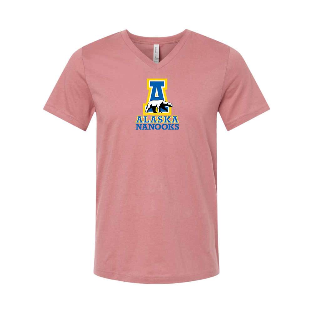 Alaska Nanooks BELLA CANVAS - Jersey V-Neck T-Shirt