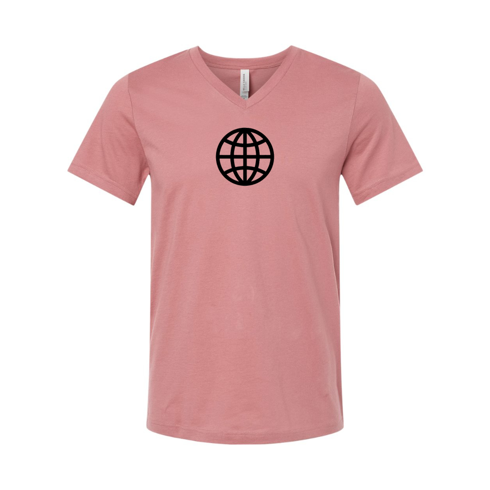 Internet Globe BELLA CANVAS - Jersey V-Neck T-Shirt