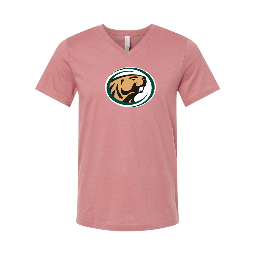 Bemidji State Beavers BELLA CANVAS - Jersey V-Neck T-Shirt