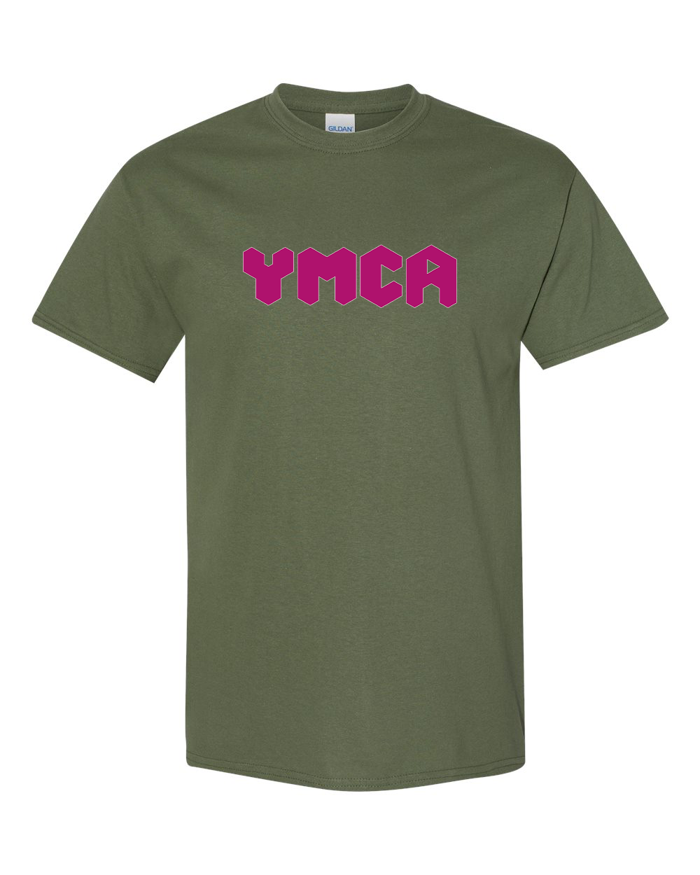 Men's YMCA Mauve Gildan Heavy Cotton T-Shirt