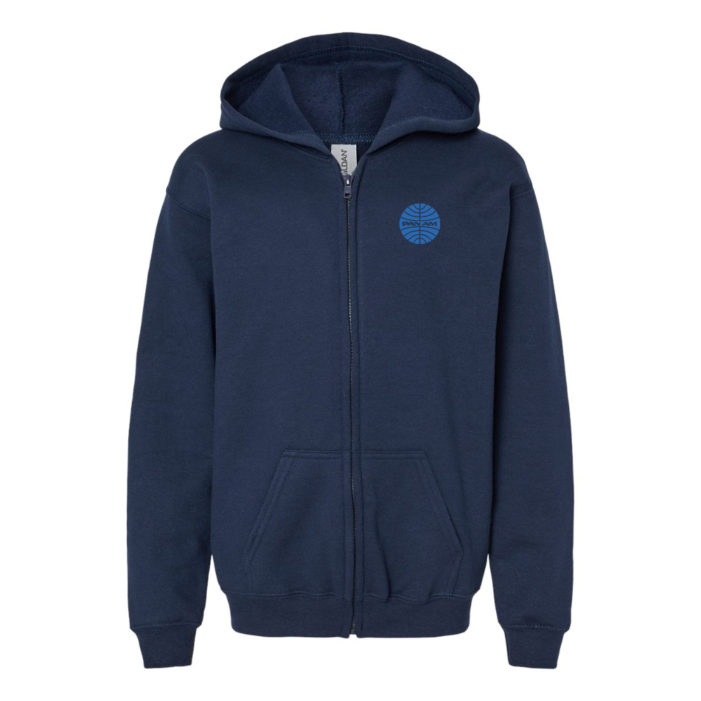 Youth Pan Am Gildan Heavy Blend Full Zip Hooded Sweatshirt