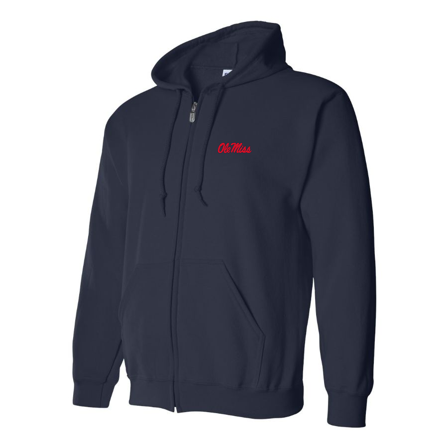 Men's Mississippi Rebels Logo Zipper Hoodie