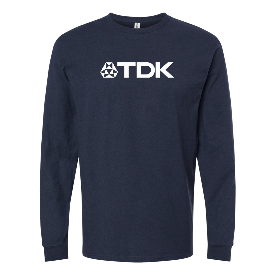 Men's TDK Logo Cotton Long Sleeve T-Shirt