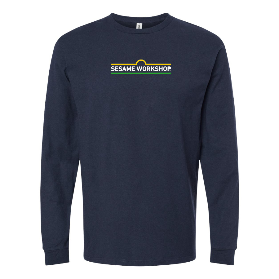 Men's Sesame Workshop Logo Cotton Long Sleeve T-Shirt