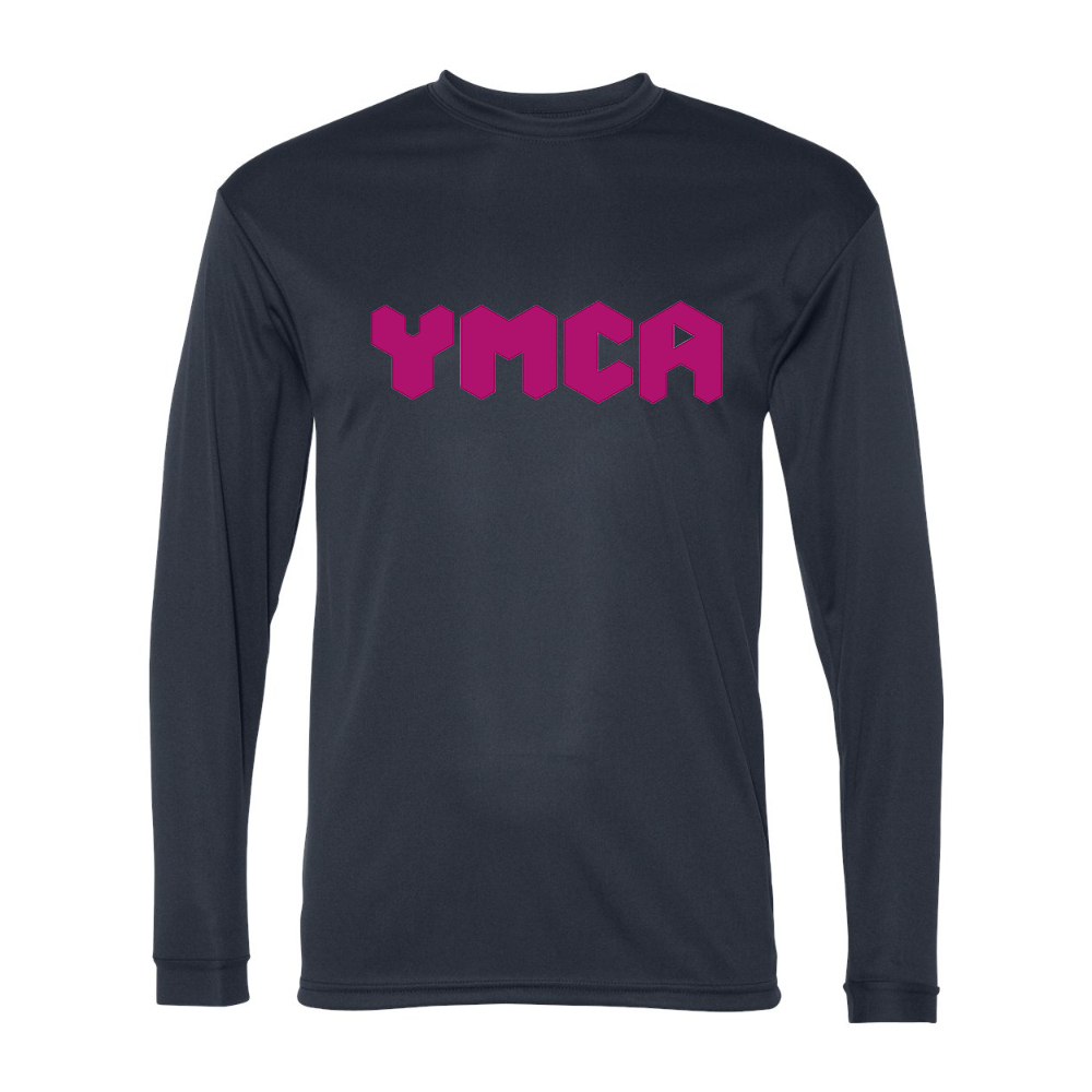 Men's YMCA Mauve Performance Long Sleeve T-Shirt
