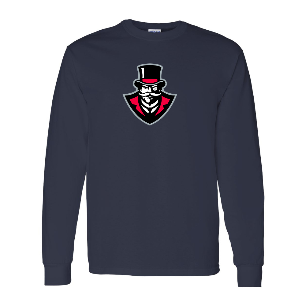 Men's Austin Peay Governors Gildan Heavy Cotton Long Sleeve T-Shirt