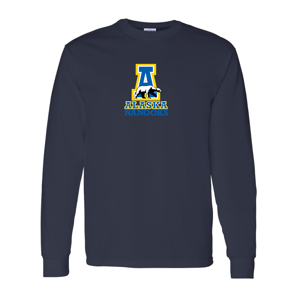 Men's Alaska Nanooks Gildan Heavy Cotton Long Sleeve T-Shirt