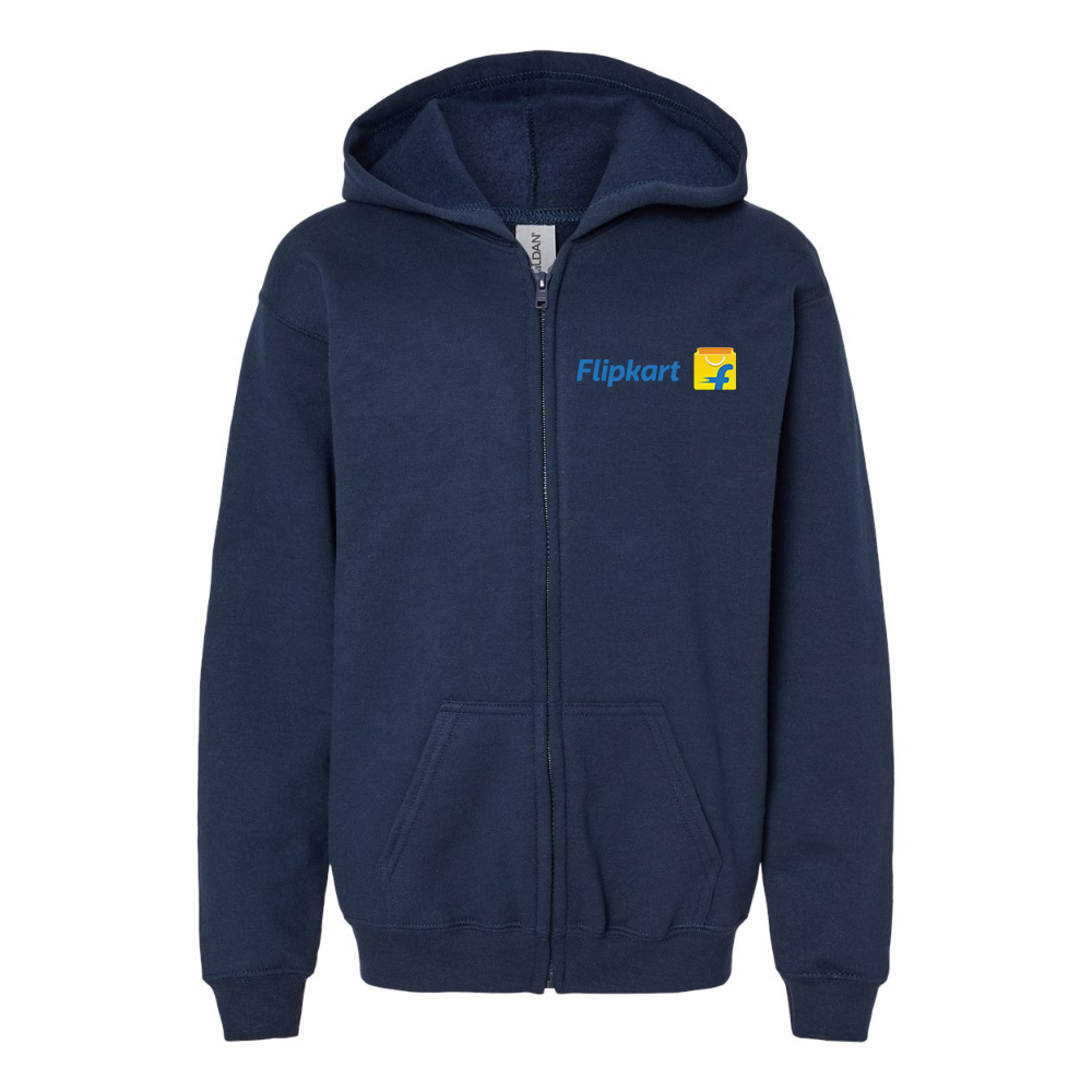 Gildan Heavy Blend Youth Flipkart Full Zip Hooded Sweatshirt