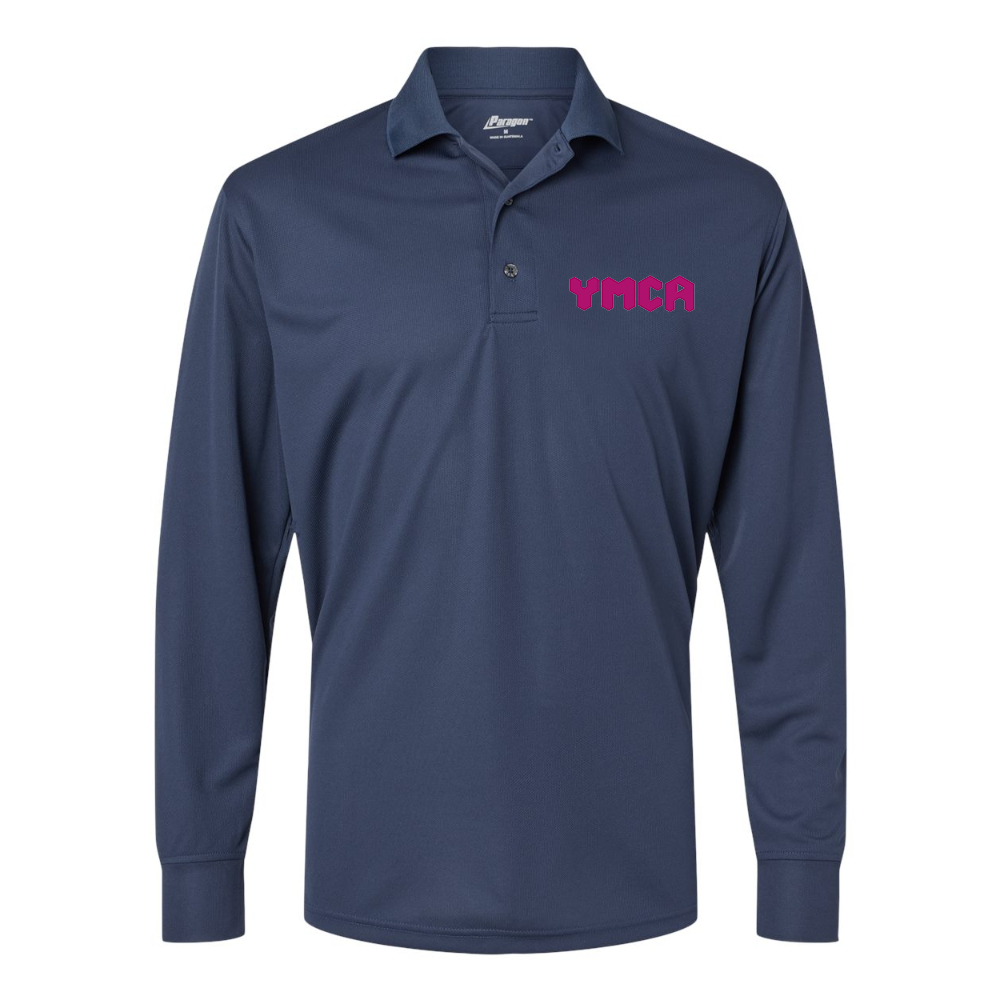 Men's YMCA Mauve Paragon Prescott Long Sleeve Polo