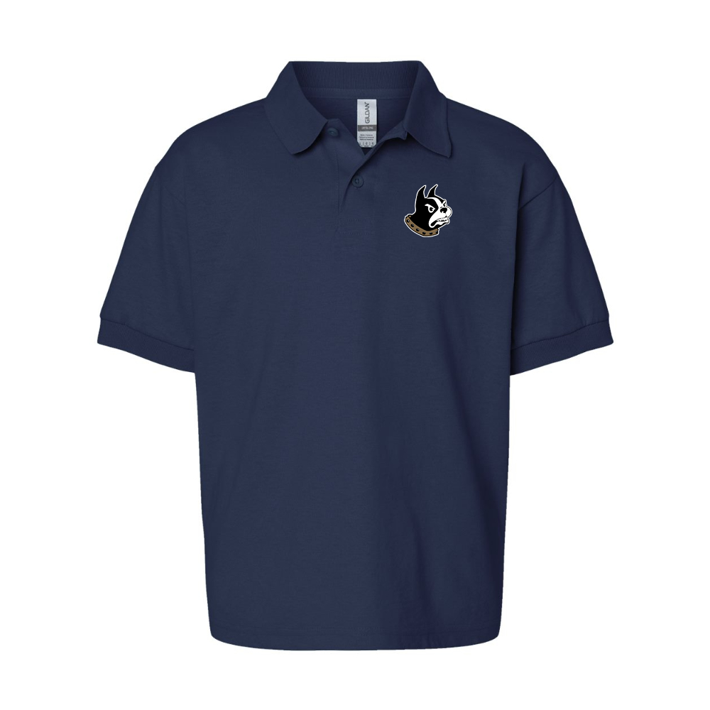 Youth Woffrd Terriers Gildan Dry Blend Jersey Polo