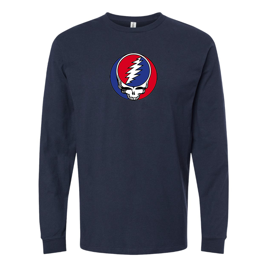 Men's Gratefu Dead Logo Cotton Long Sleeve T-Shirt