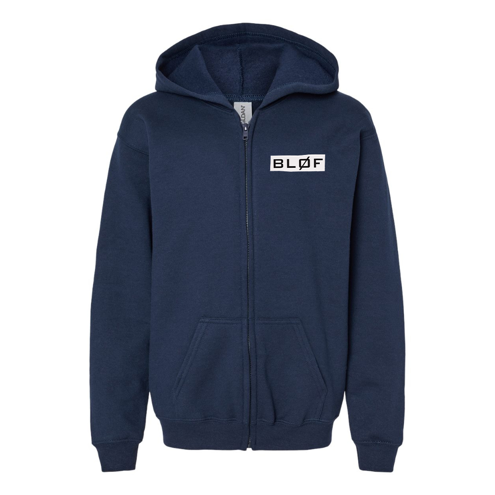 Youth BLØF Gildan Heavy Blend Full Zip Hooded Sweatshirt