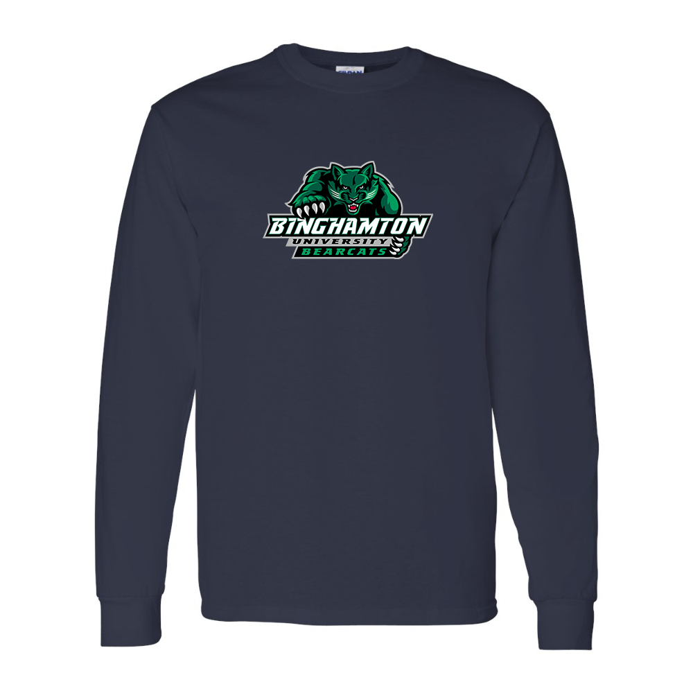Men's Binghamton Bearcats Gildan Heavy Cotton Long Sleeve T-Shirt