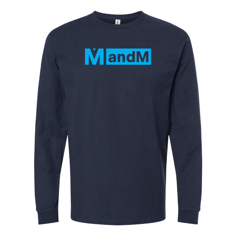 Men's MandM Logo Cotton Long Sleeve T-Shirt