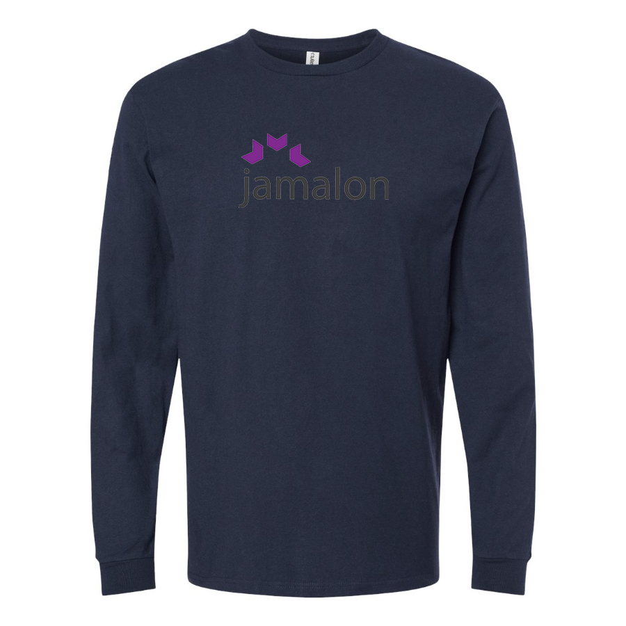Men's Jamalon Logo Cotton Long Sleeve T-Shirt