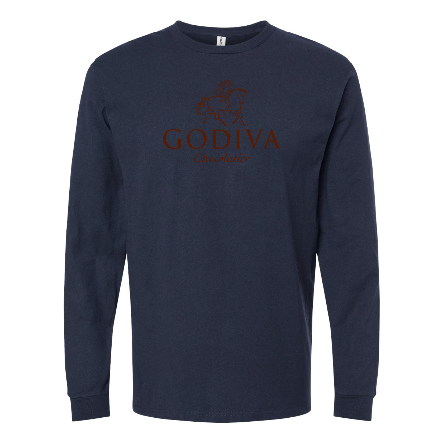 Men's Godiva Logo Cotton Long Sleeve T-Shirt