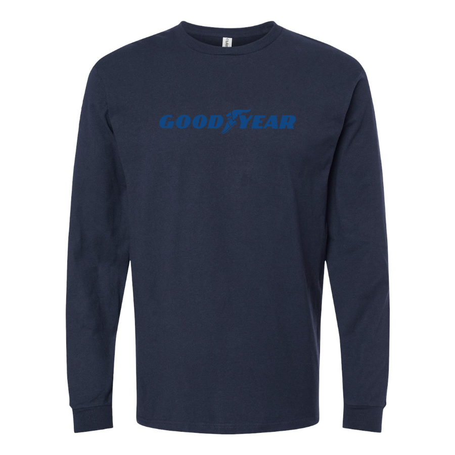 Men's Goodyear Logo Cotton Long Sleeve T-Shirt