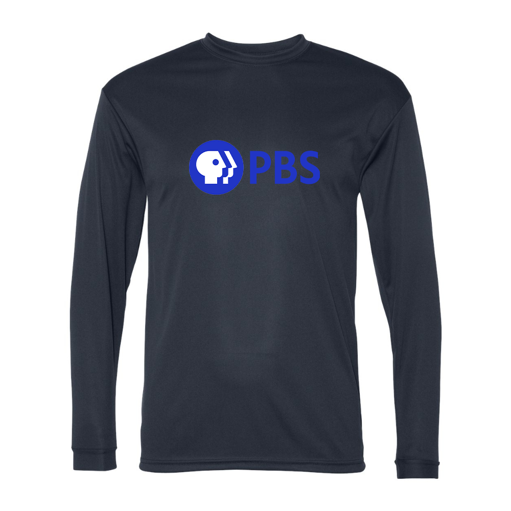 Men's PBS Blue Performance Long Sleeve T-Shirt