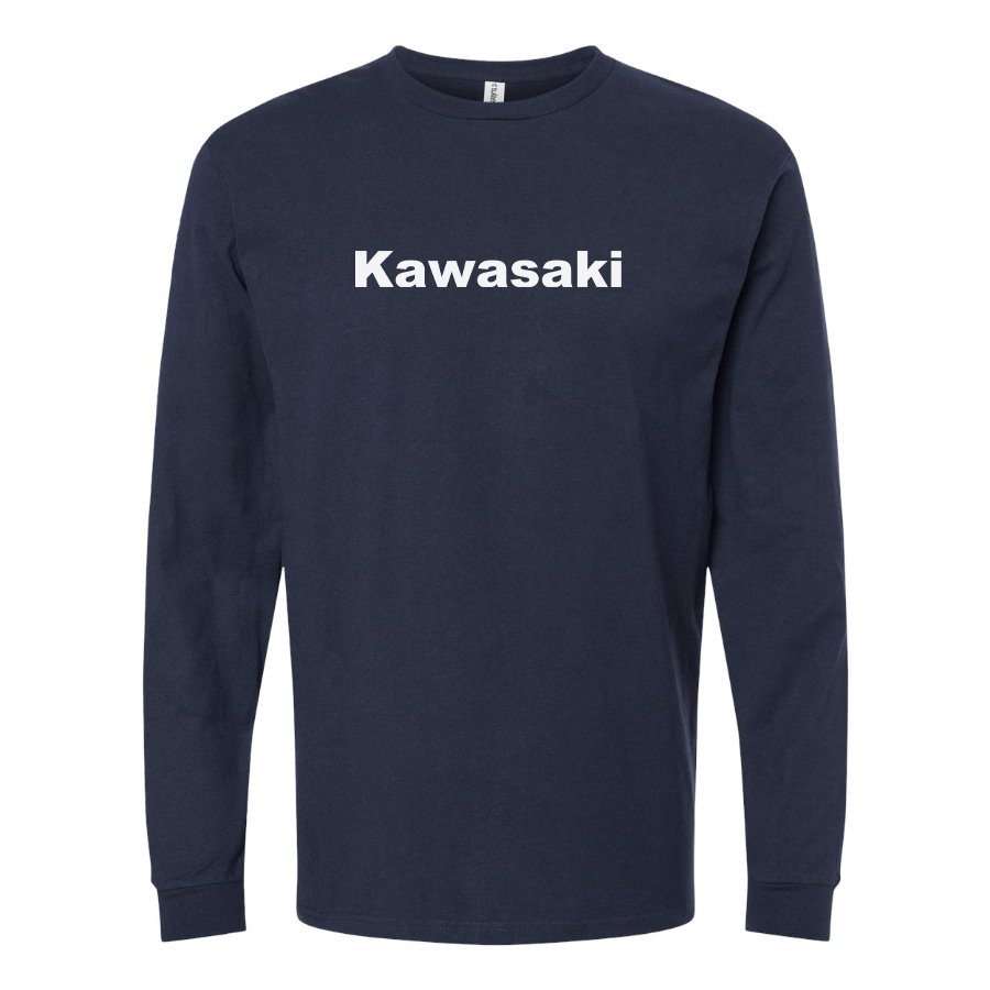 Men's Kawasaki Logo Cotton Long Sleeve T-Shirt