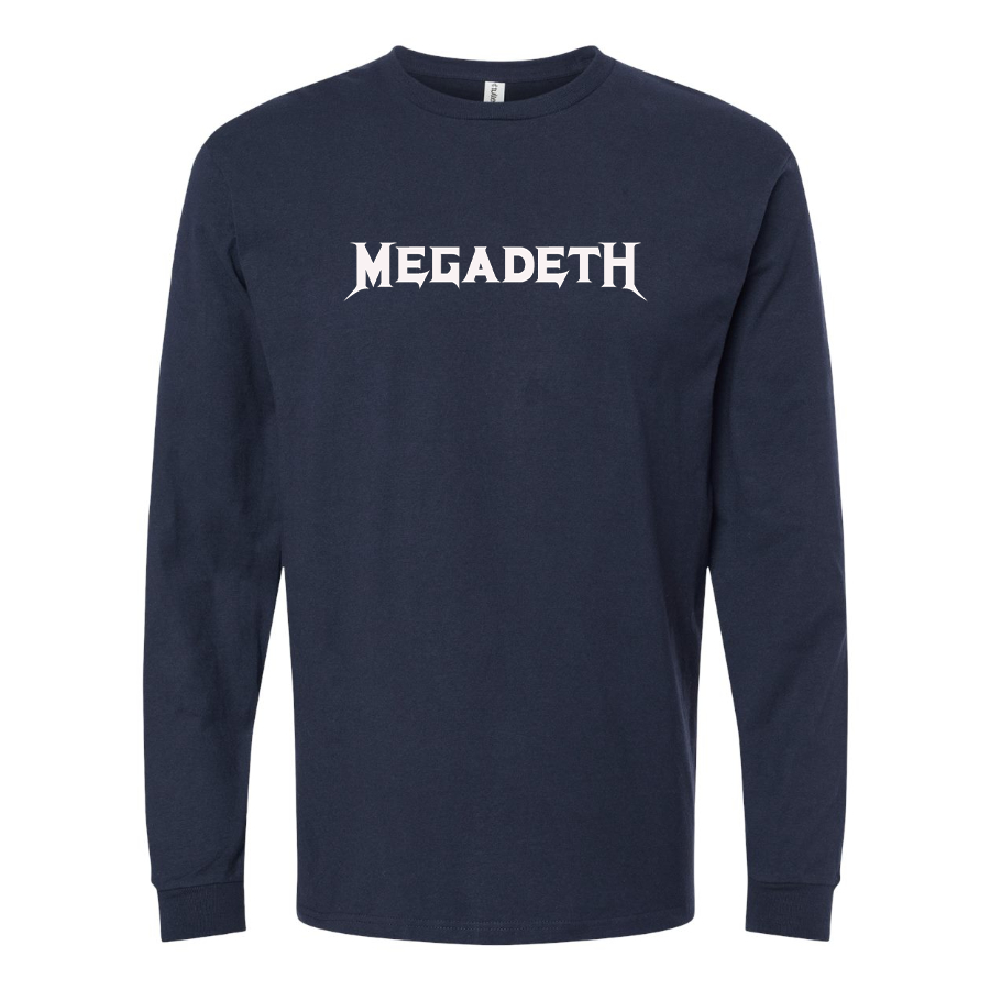 Men's Megadeth Logo Cotton Long Sleeve T-Shirt