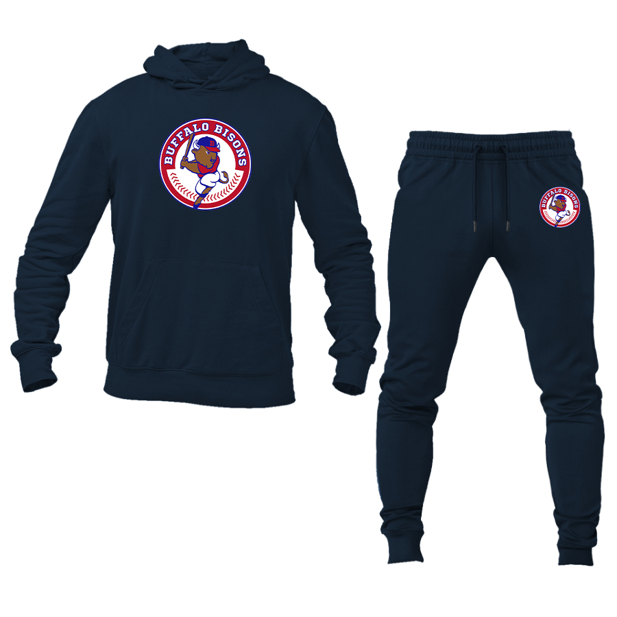 Men's Buffalo Bisons Logo Hoodie Joggers Set