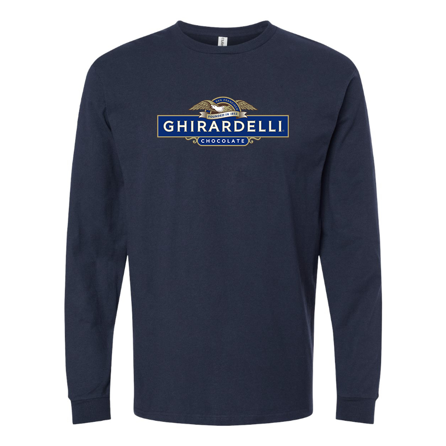 Men's Ghirardell Logo Cotton Long Sleeve T-Shirt