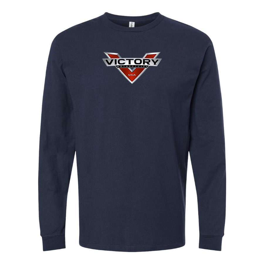 Men's Victory Logo Cotton Long Sleeve T-Shirt