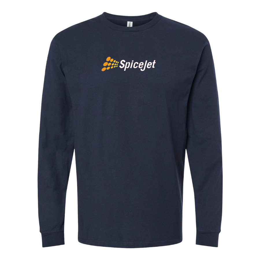 Men's SpiceJet Logo Cotton Long Sleeve T-Shirt