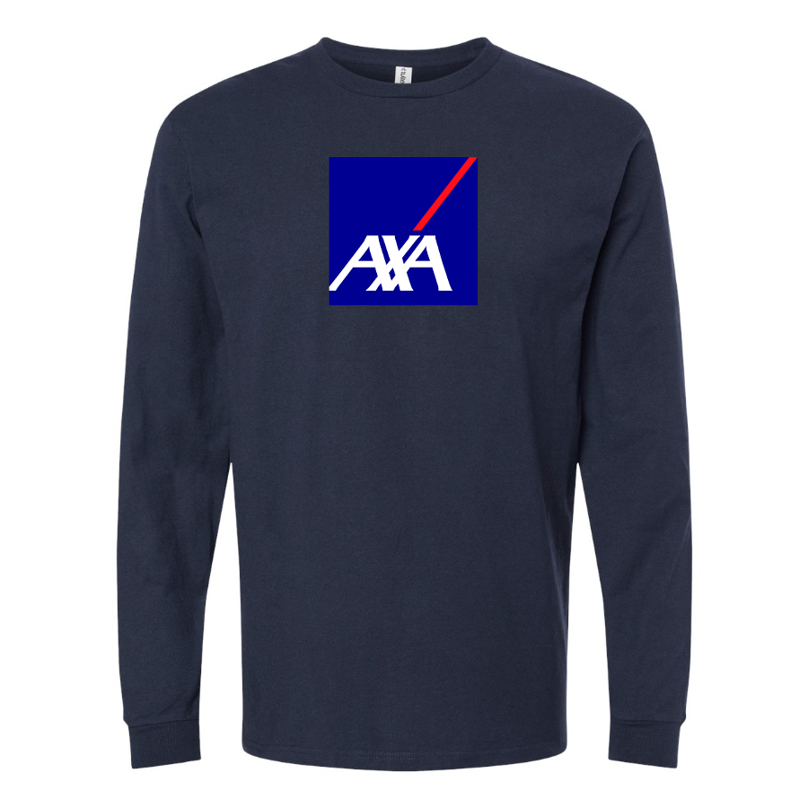Men's Axa Logo Cotton Long Sleeve T-Shirt