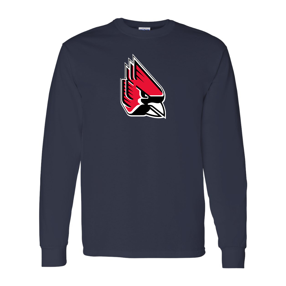 Men's Ball State Cardinals Gildan Heavy Cotton Long Sleeve T-Shirt