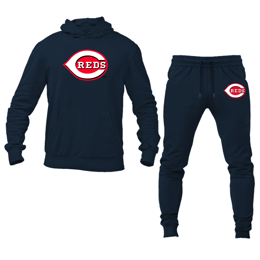 Men's Cincinnati Reds Logo Hoodie Joggers Set