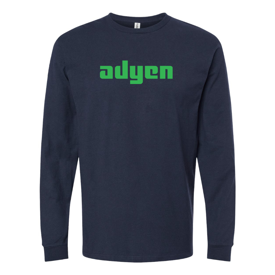 Men's Adyen Logo Cotton Long Sleeve T-Shirt
